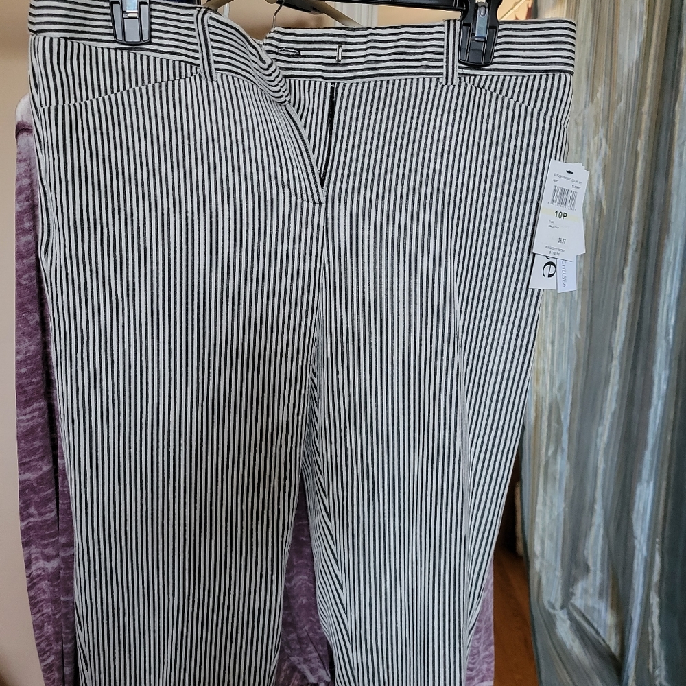 Amand chelsea striped ponte pants petite